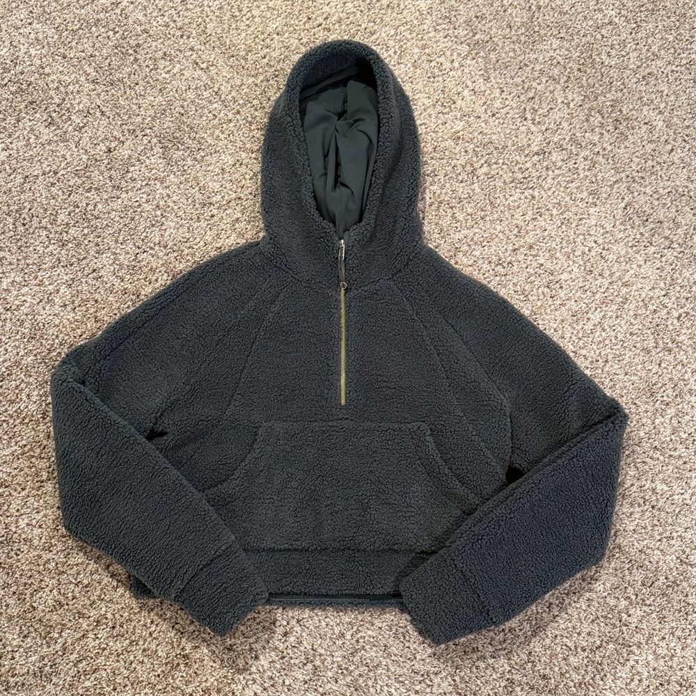 Forest Green Sherpa Scuba Hoodie